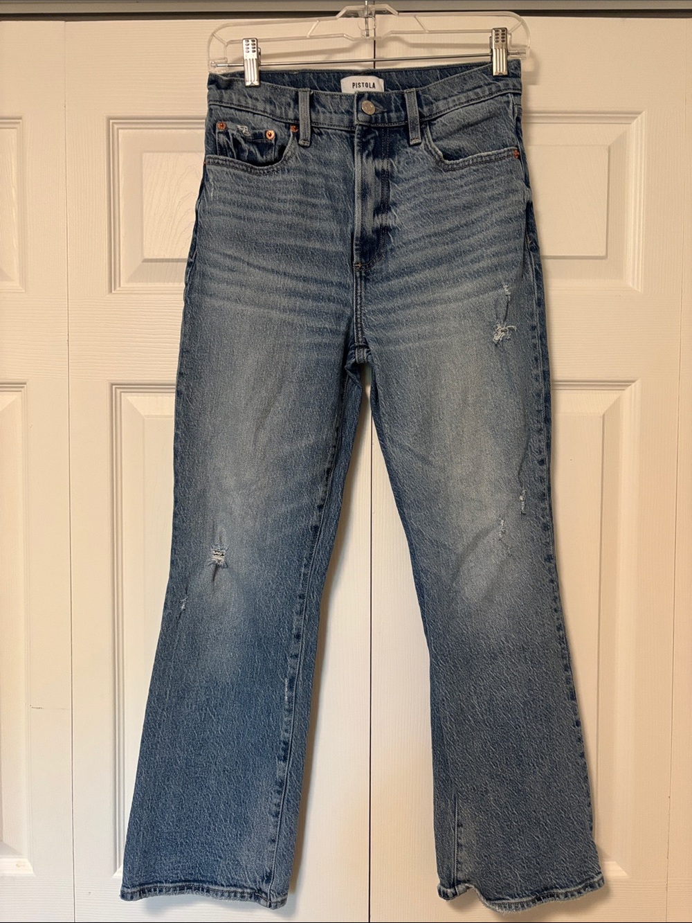PISTOLA ally high rise cropped flare jeans size 27